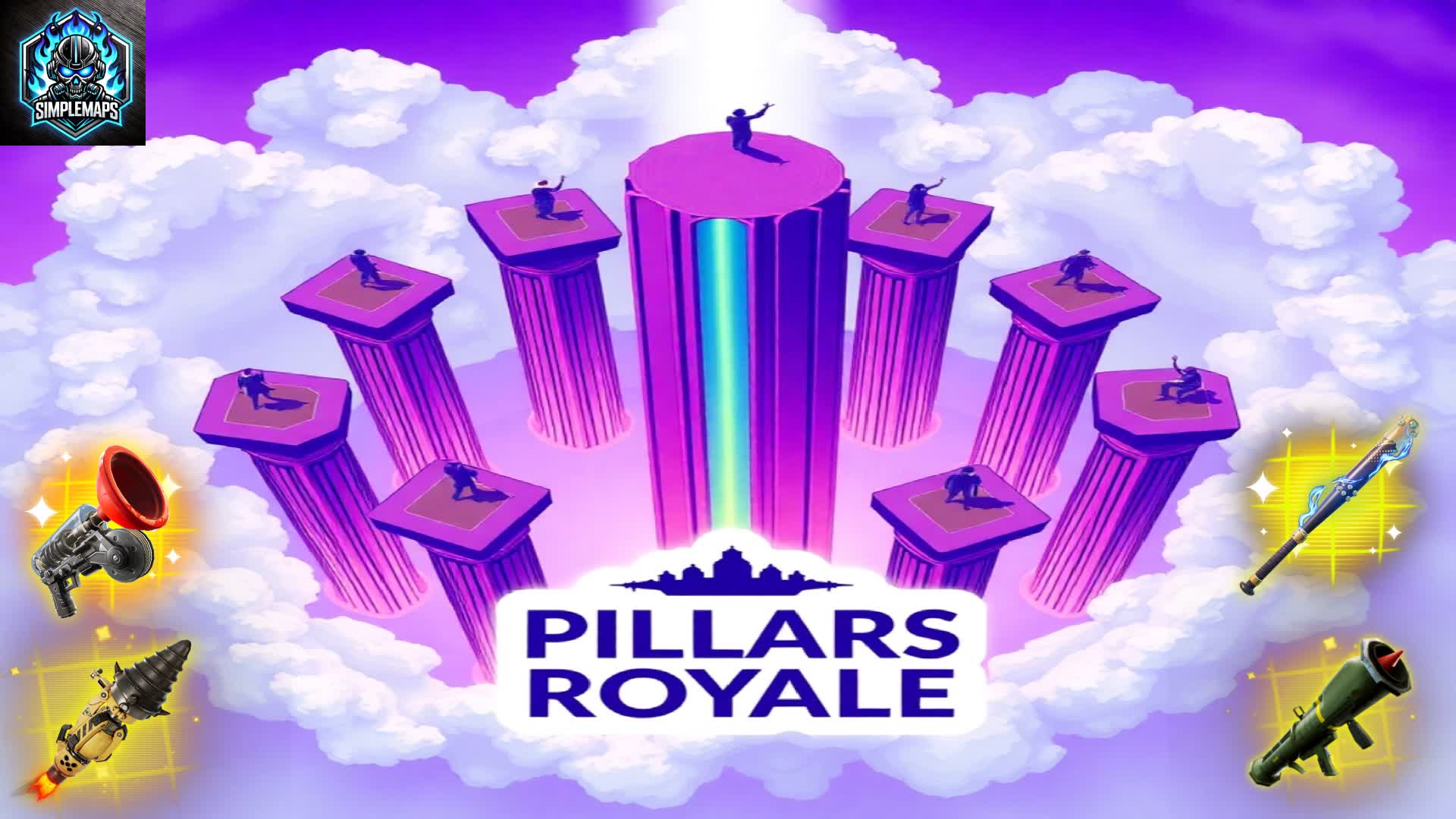 Pillars Royale 7330 3324 7393 by simplemaps Fortnite Creative Map