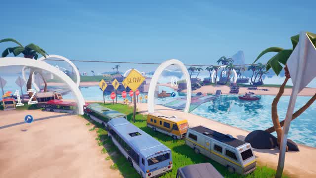 Circuito peligro en la arena.