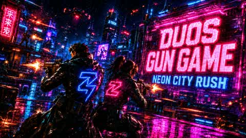 Duos Gun Game: Neon City Rush