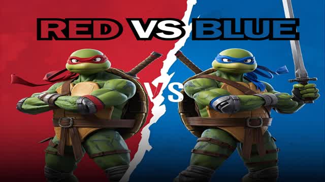 ALL OUT RED VS BLUE TMNT 🔴🔵