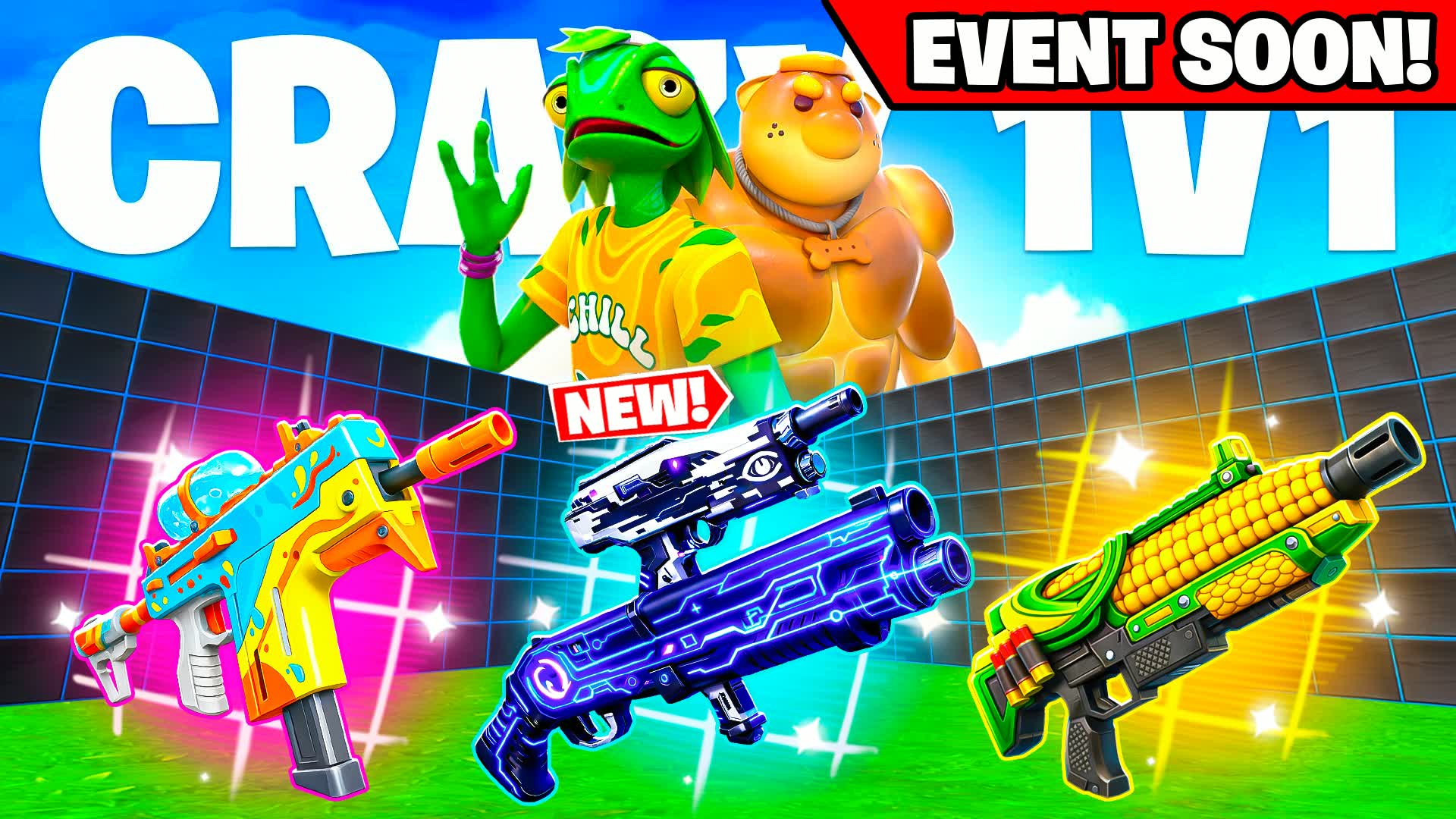 CRAZY 1V1 FFA - ALL GUNS & RIDES