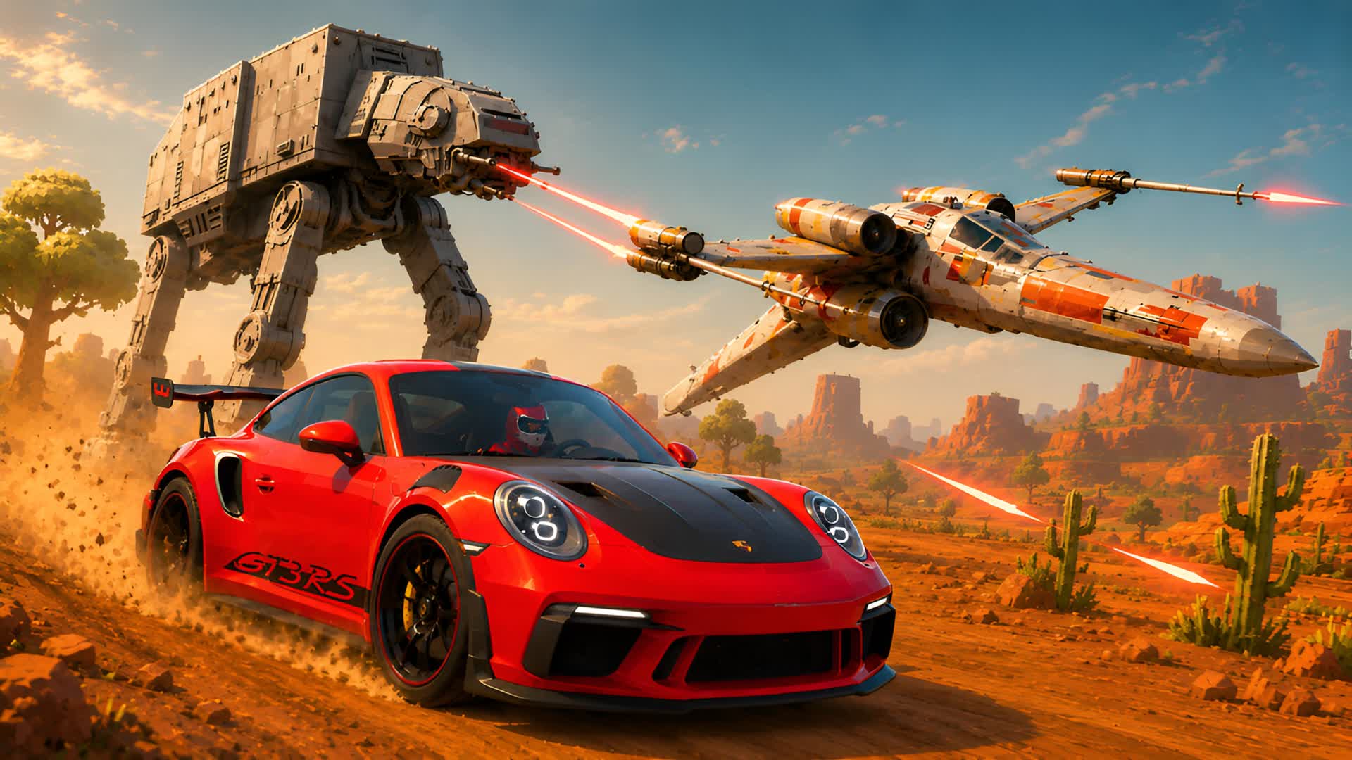 CRAZY STAR WARS FFA - ALL GUNS & RIDES