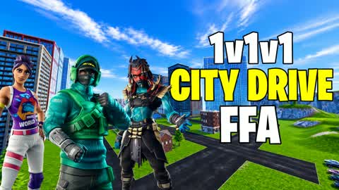 🌄 1v1v1 CITY DRIVE FFA 🛵💨