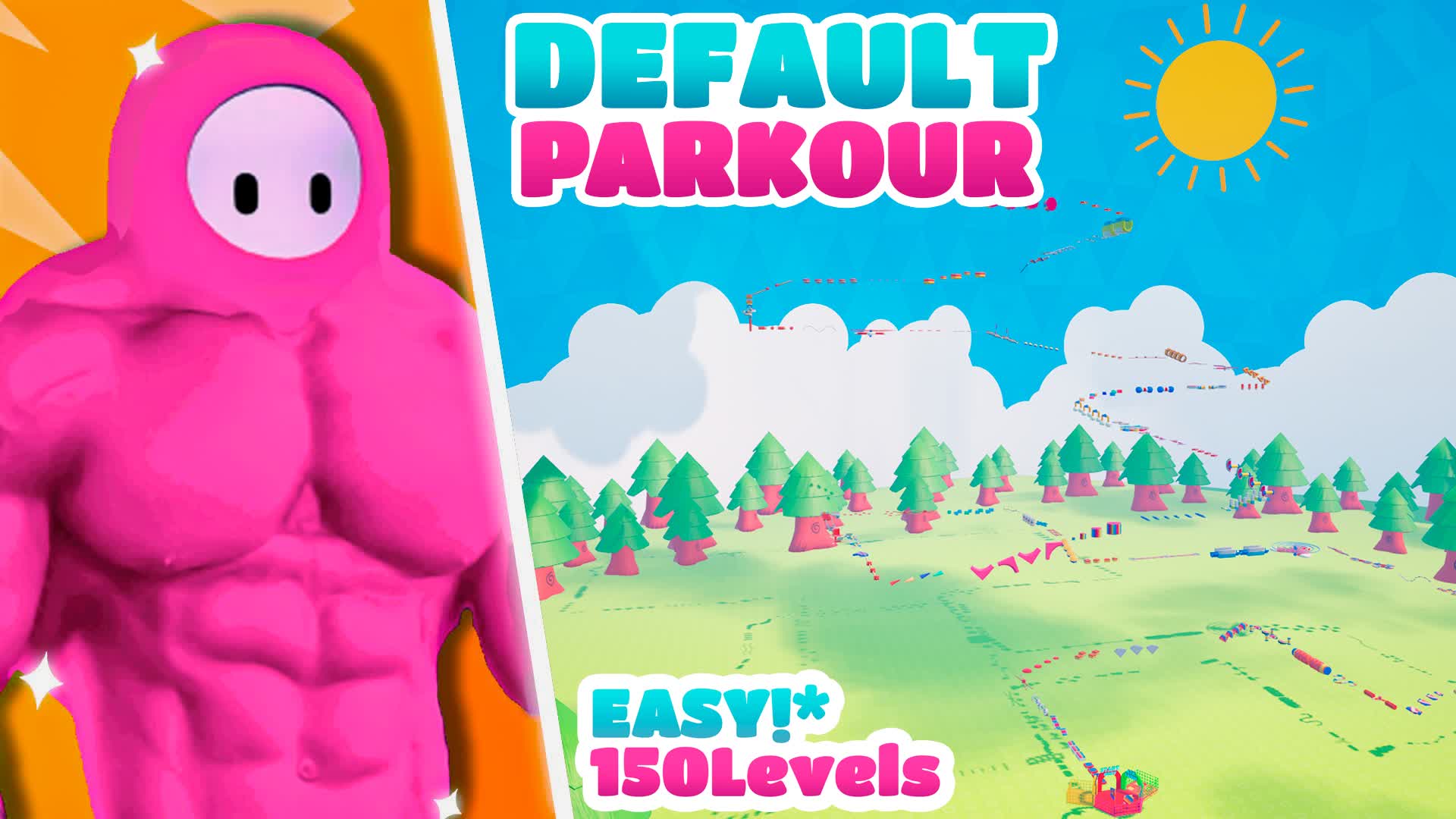 💛FALL GUYS 150+ OBBY PARKOUR DEATHRUN