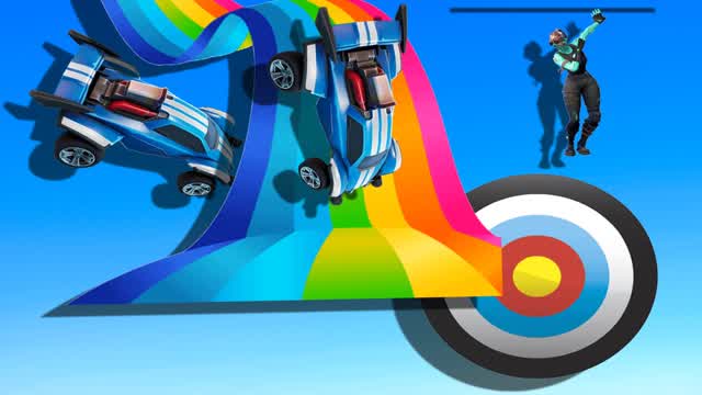 EPIC FORTNITE SKY RACES AND CAR PARKOUR
