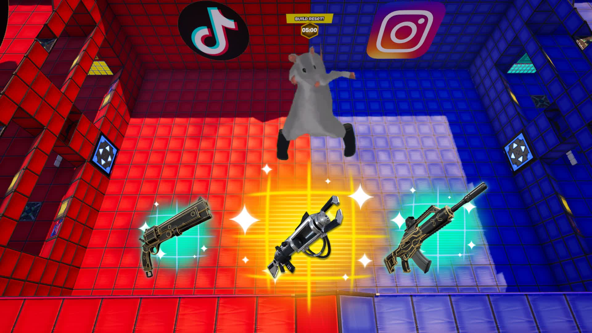 TIKTOK VS INSTAGRAM 🐭RED VS BLUE 🔴🔵