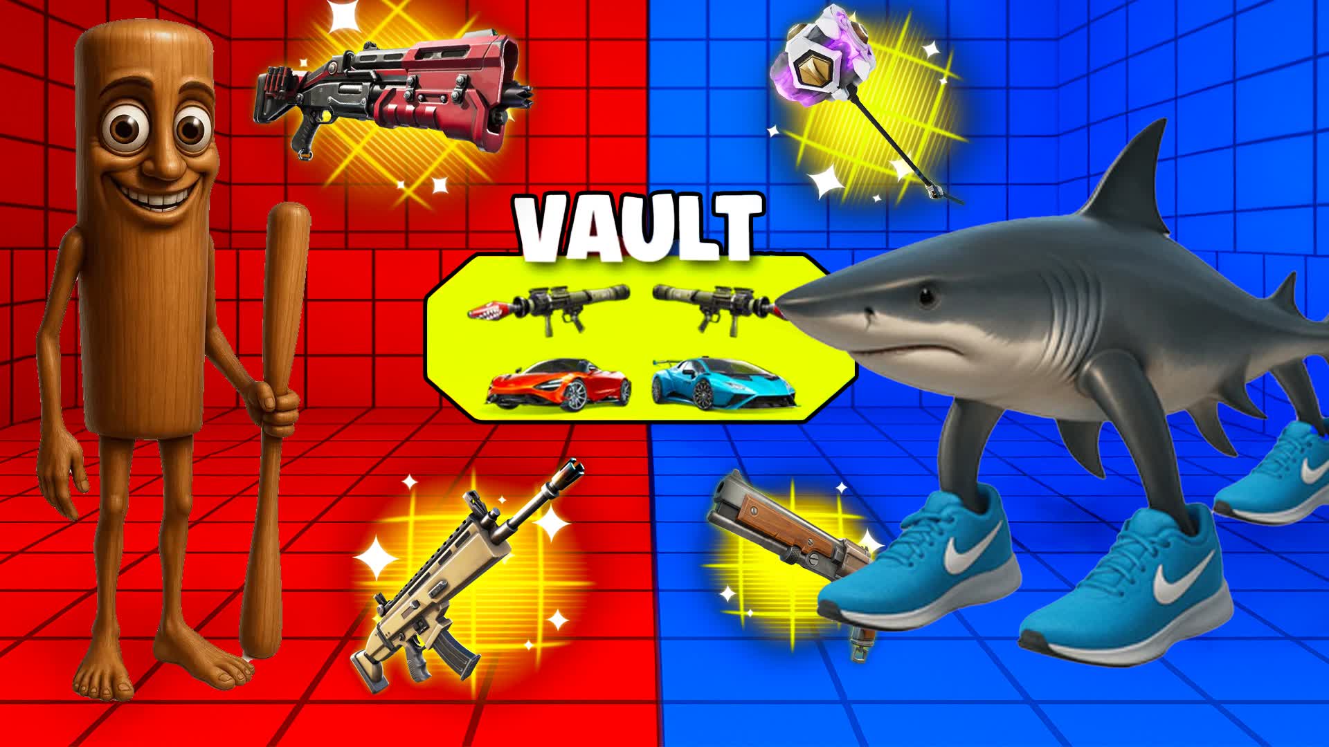 TRALALERO VS TUNG SAHUR🦈RED VS BLUE🔴🔵