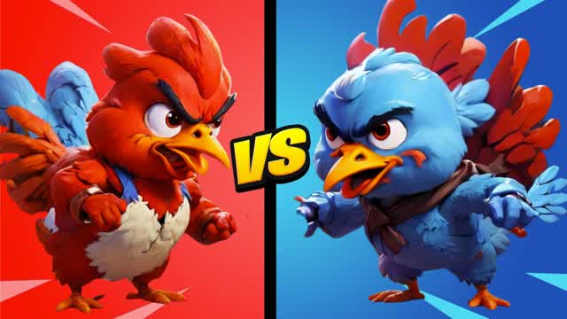 🐔 CHICKEN RED VS BLUE🔴🔵
