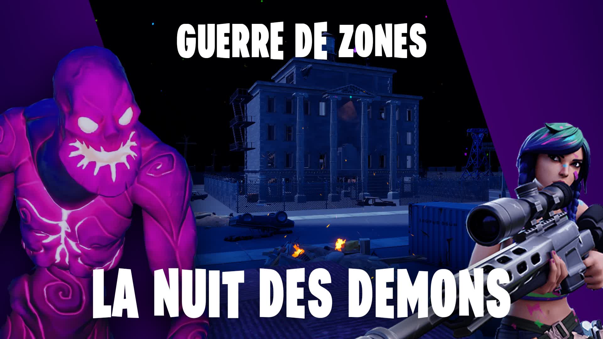 Guerre de zones La nuit des Démons ! 017758033061 by mr.side Fortnite Creative Map Code