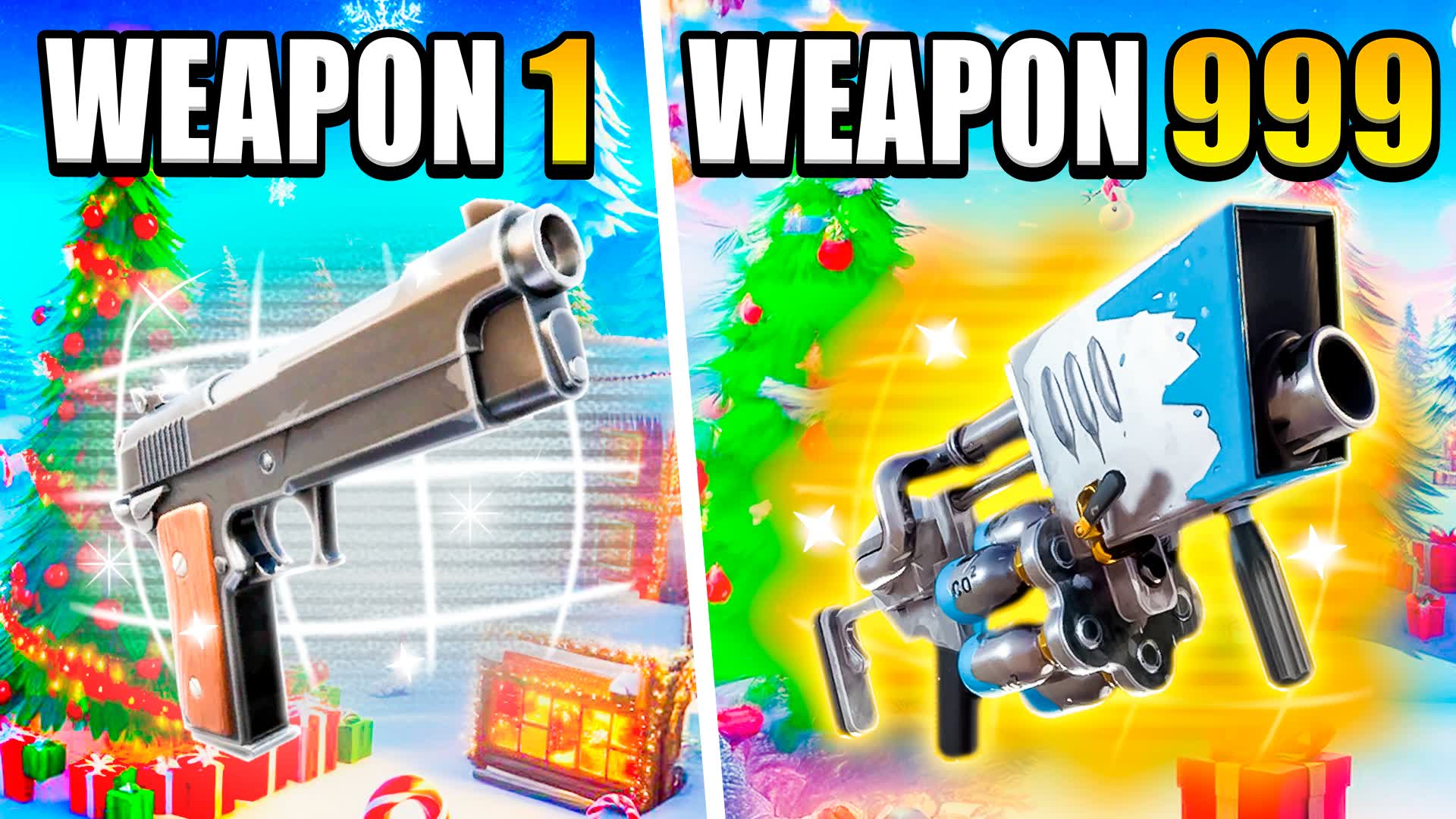 ❄️MEGA GUN GAME WINTER🔫ONE SHOT🎯HERO