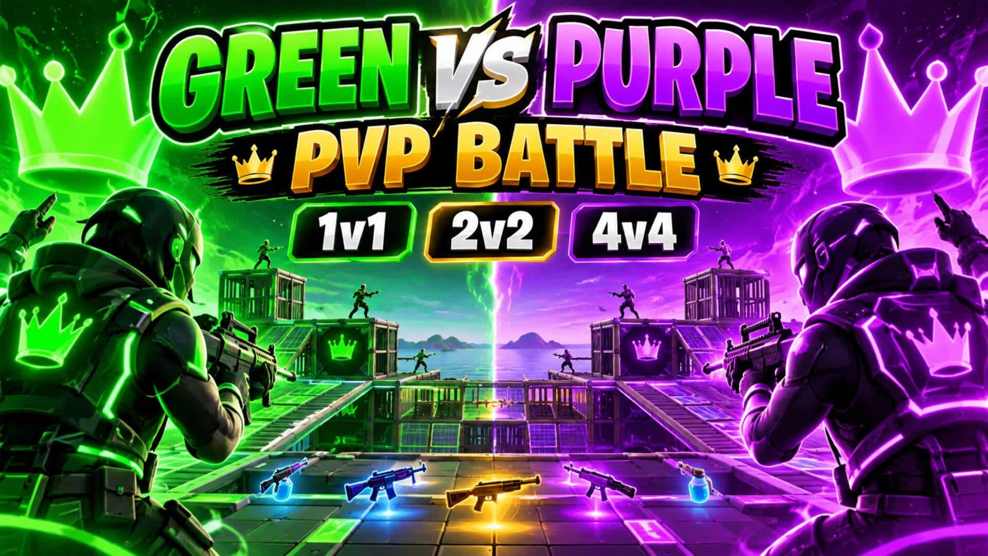 GREEN VS PURPLE PVP BATTLE