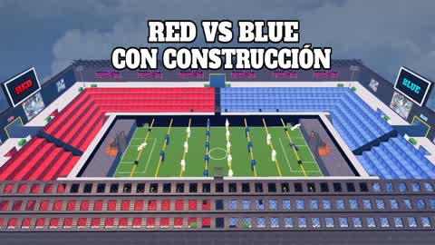 RED VS BLUE IN FOOSBALL WITH CONSTRUCTION