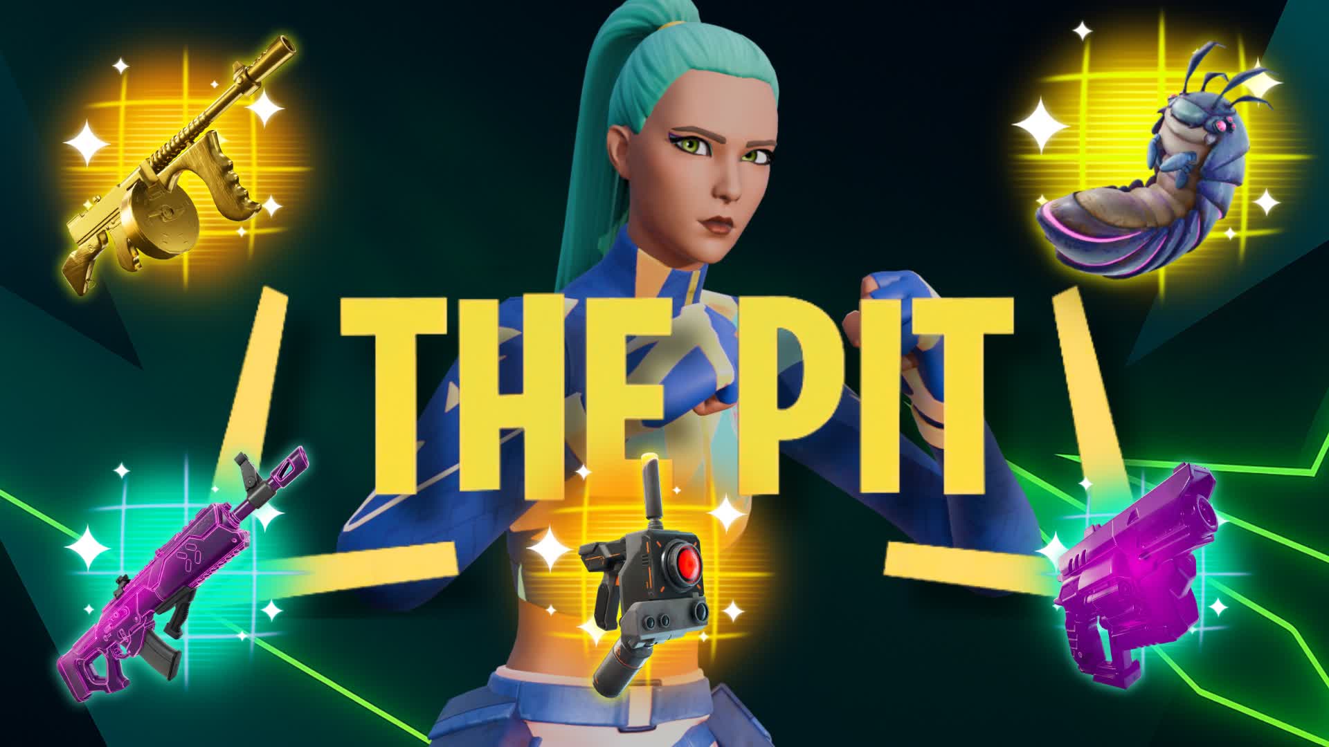 1v1v1 THE PIT ALL WEAPONS💚