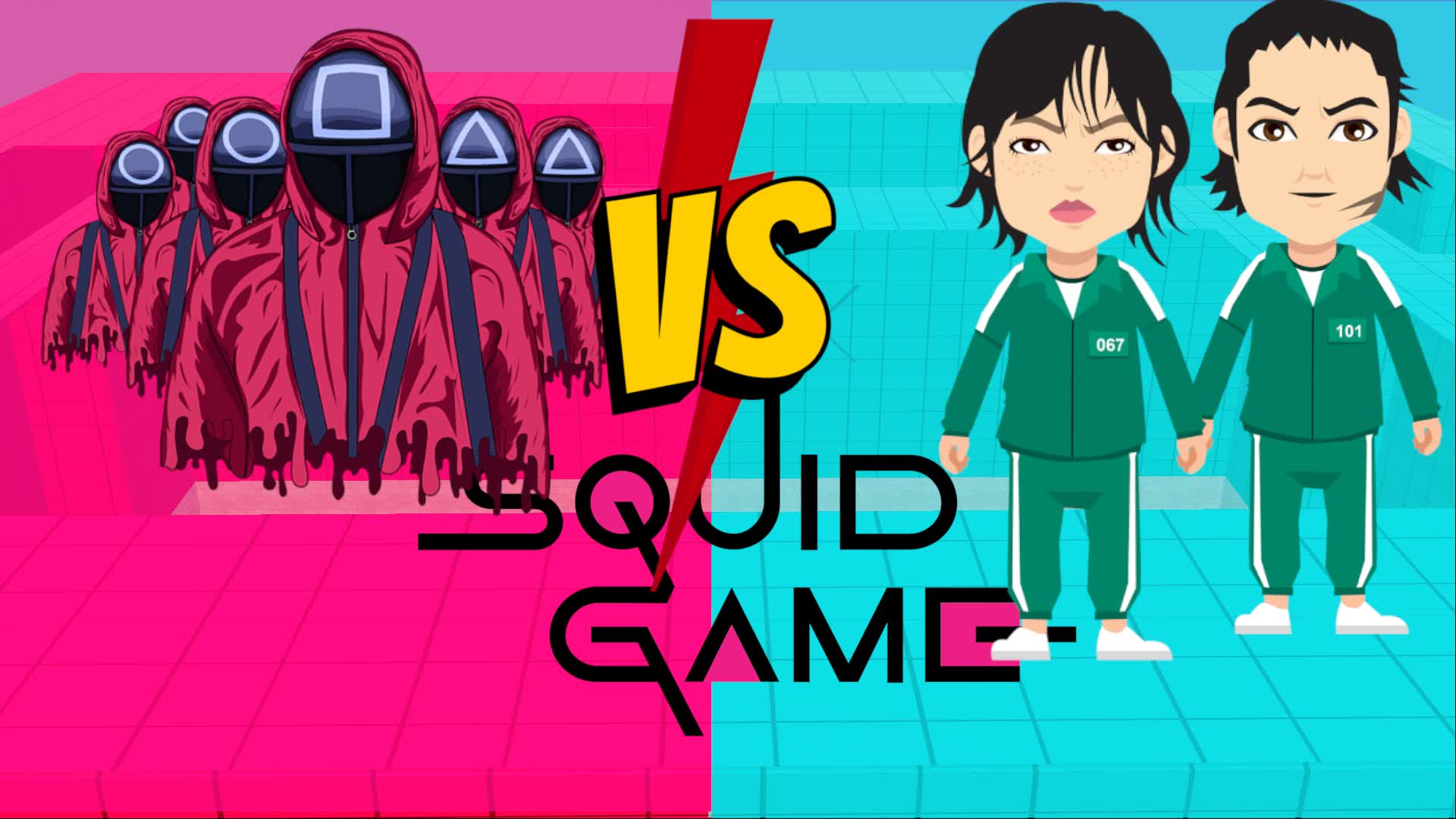 SQUID GAME 🦑 -RED VS BLUE 🔵🔴