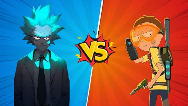 RICK VS MORTY 🔴🔵