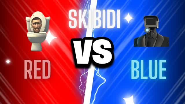 ❤️Skibidi Toilet Red VS Blue💙