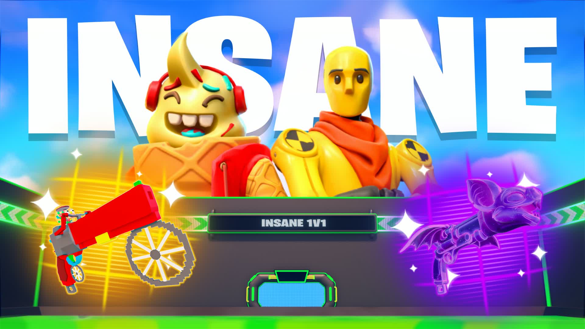 INSANE 1V1 FFA - ALL GUNS & VEHICLES