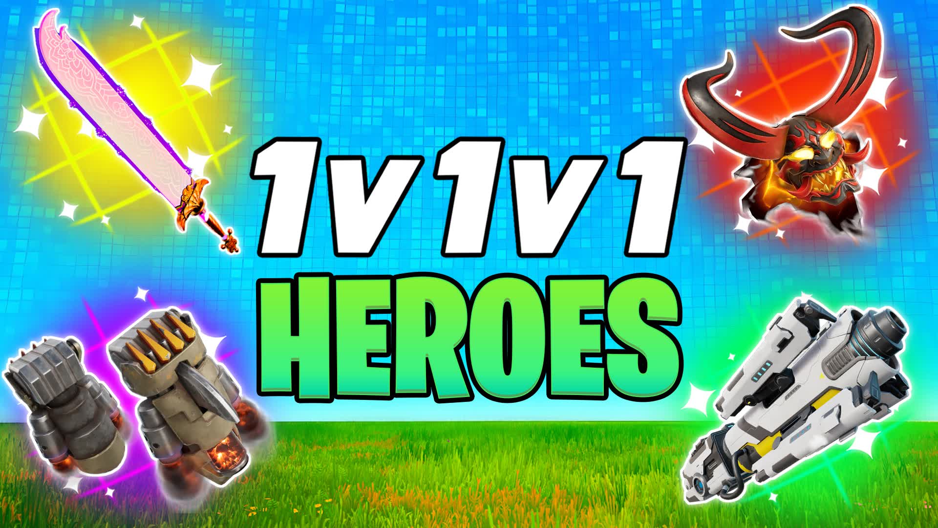 1V1V1 1V1 HEROES Free for All Zone Wars