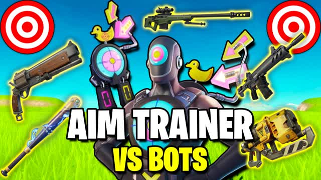 AIM TRAINER VS BOTS🎯NEW 1v1 PVP ZONE
