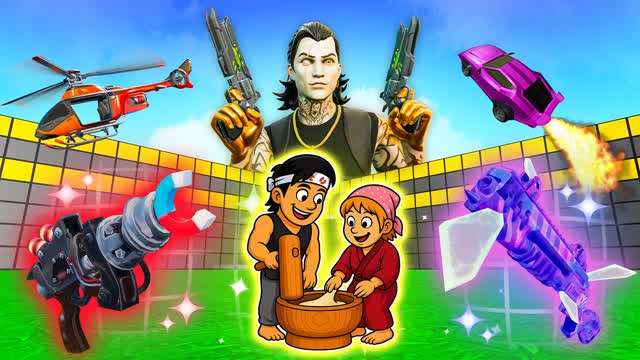 1V1 FFA all WEAPONS & RIDES