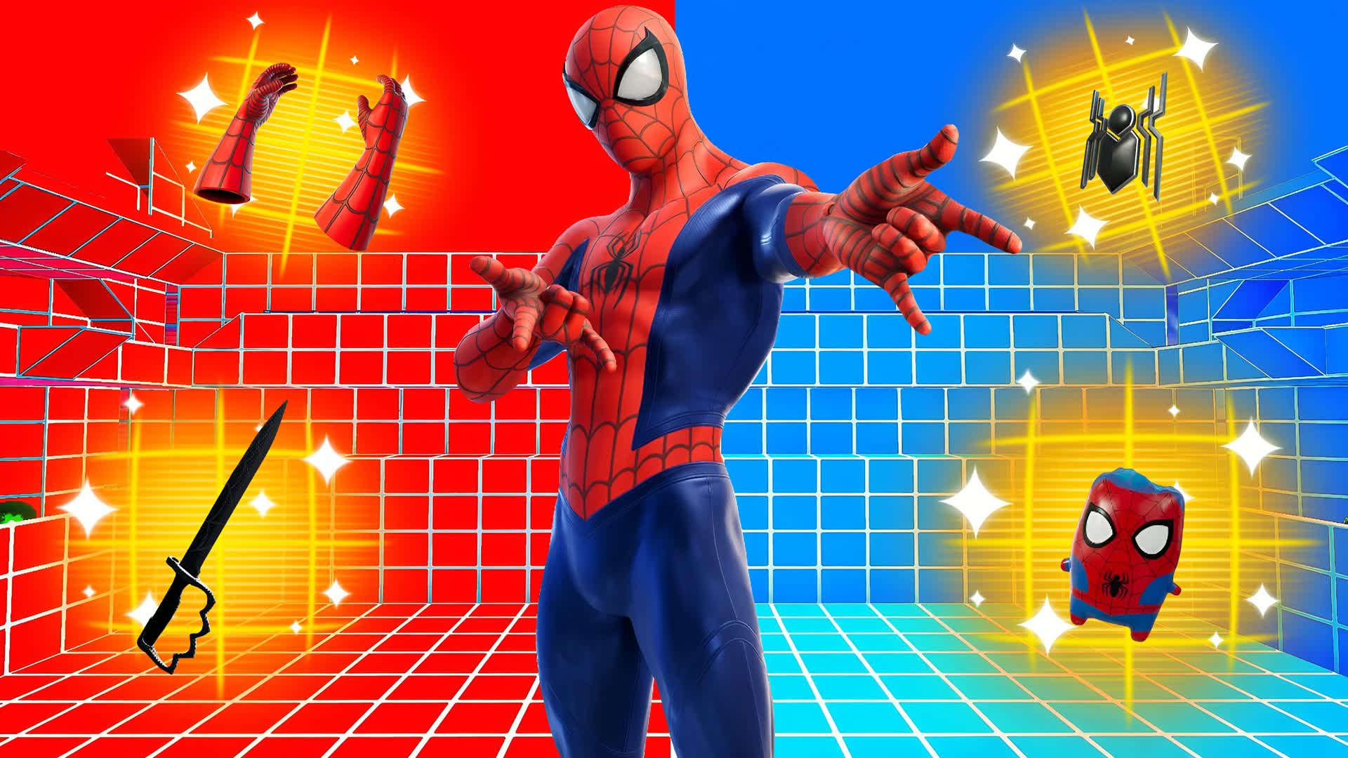 💙SPIDER RED VS BLUE MAN❤️