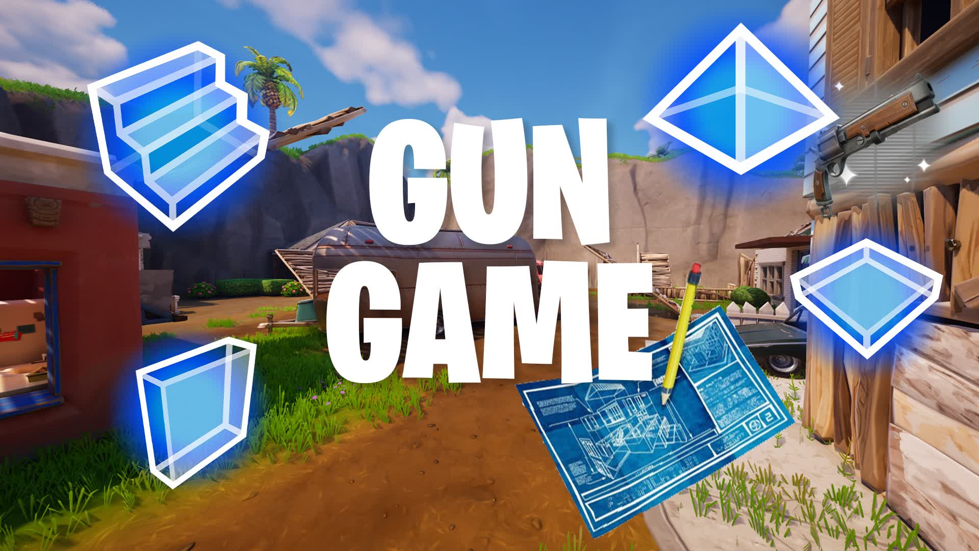 GUN GAME EDIT MAP 🏝️ ALL WEAPON💥