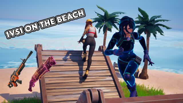 1vs1 BUILD FIGHTS ON THE BEACH🌴🌴🌴