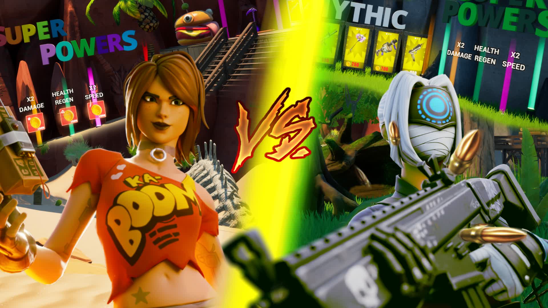 🏜️🌲*ULTIMATE* DESERT VS FOREST PVP 958716966720 by om77 Fortnite