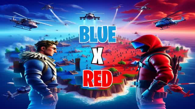 Blue x Red Island 10x10