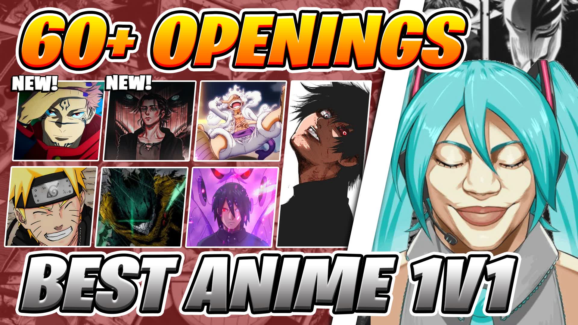 BEST ANIME 1V1🎵[60+ OPENINGS]