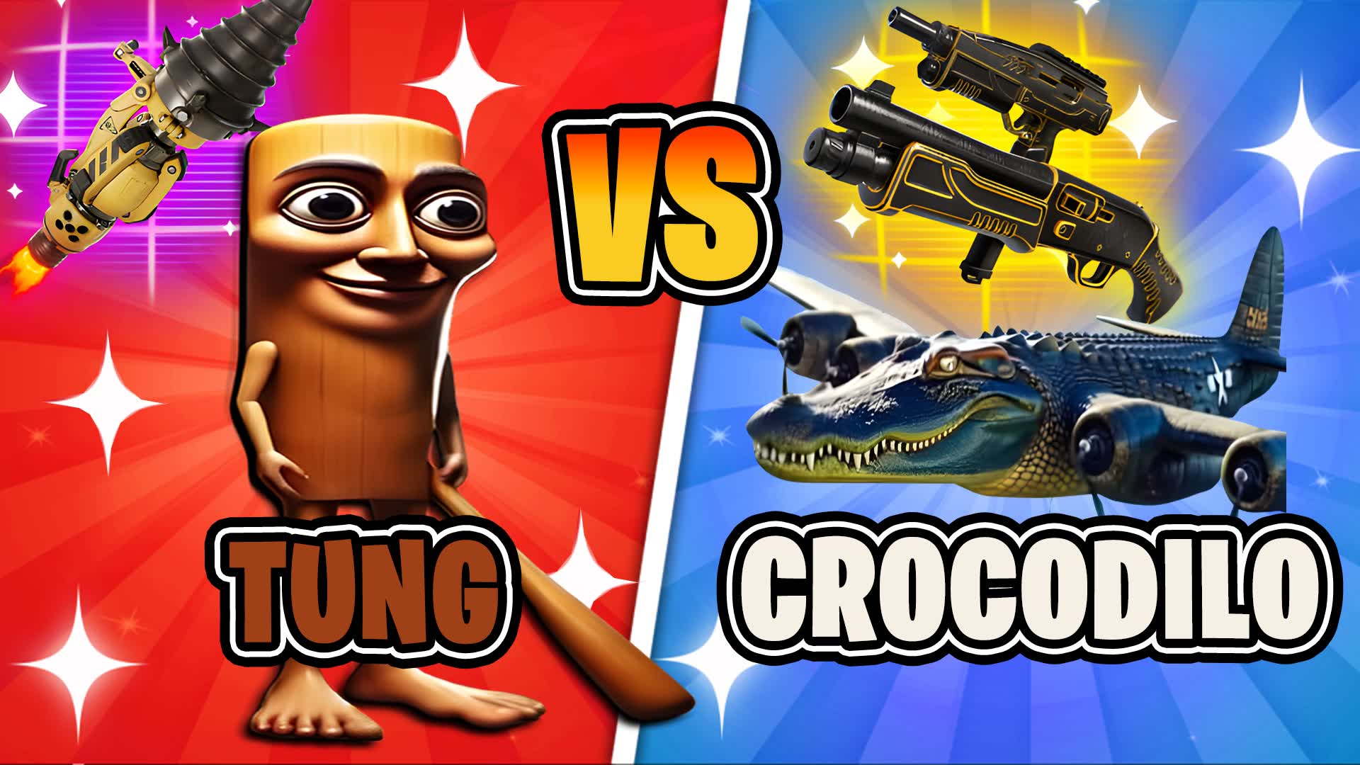 TUNG SAHUR VS CROCODILO 🔴🔵 RED VS BLUE