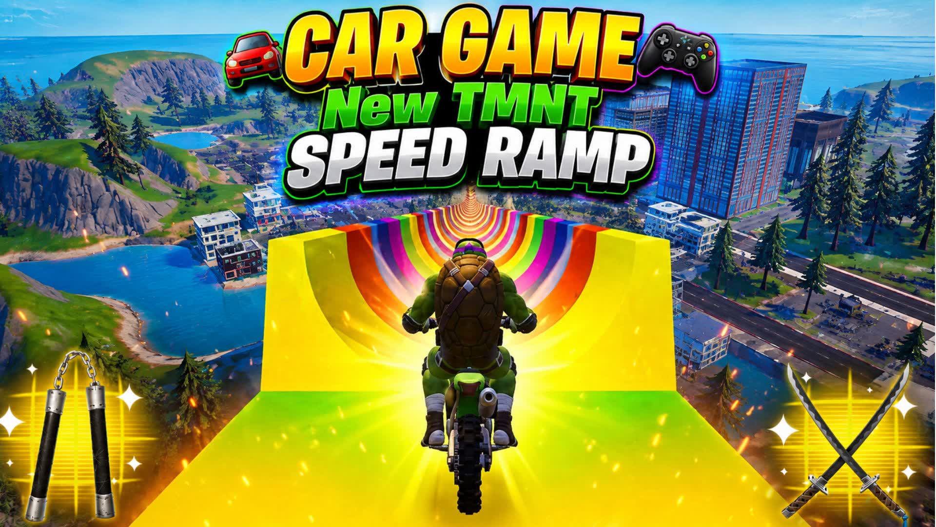 🚗 カーゲーム 🕹️ 新しいTMNT スピードランプ