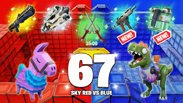 CRAZY SKY RED VS BLUE 🔴🔵 TMNT
