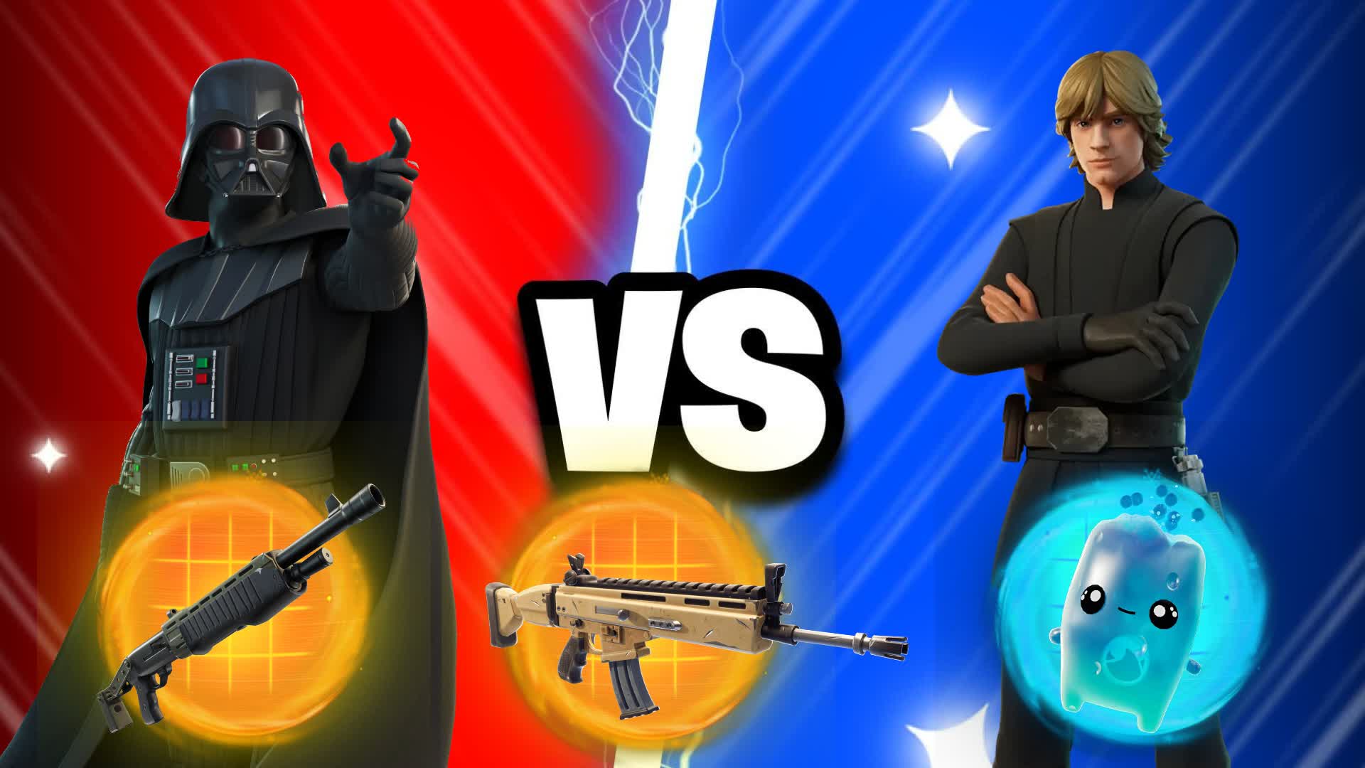 Darth vader VS Luke Skywalker REDvsBLUE