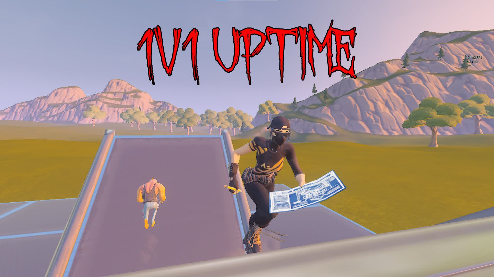 1v1 Uptime 2126 4477 9076 By Majdjovok Fortnite Creative Map Code 