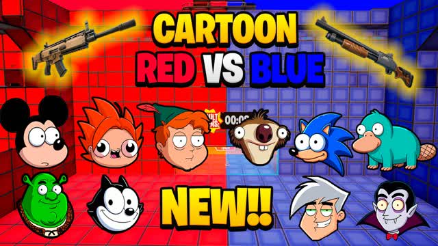 CARTOON RED VS BLUE đŽđ”