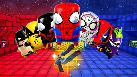 GHOST SPIDER RED VS BLUE