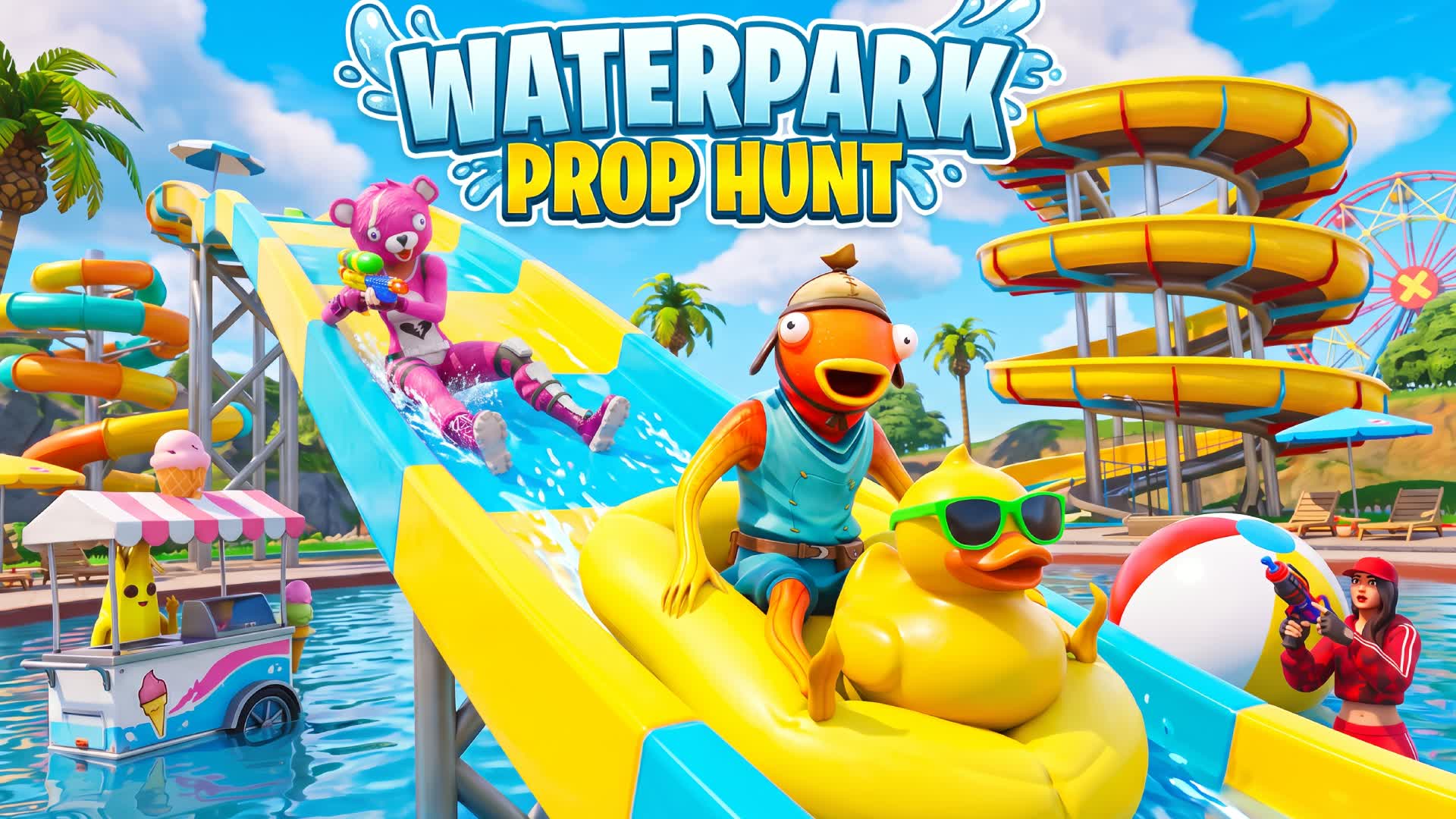WATERPARK PROP HUNT💦HIDE AND SEEK