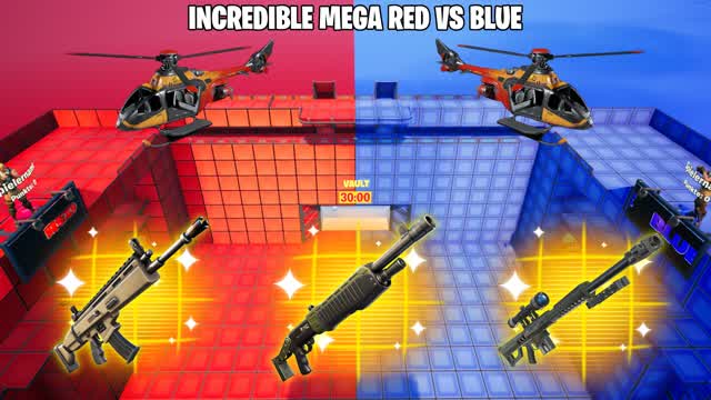 INCREDIBLE MEGA RED VS BLUE🔴🔵