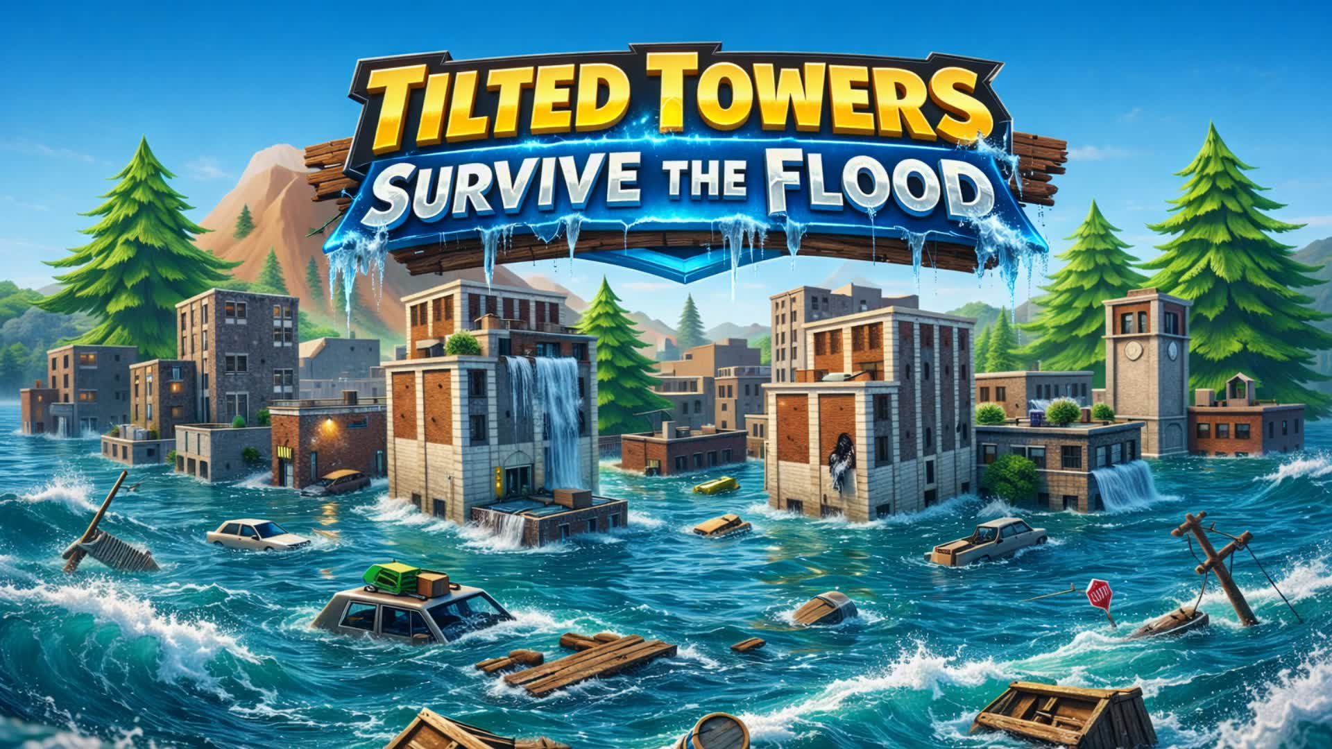 傾いたタワー🌊洪水を生き抜け🌊