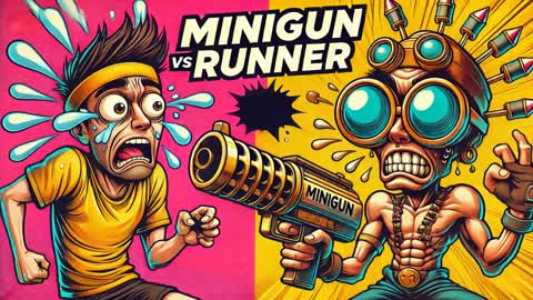 Minigun vs Runner