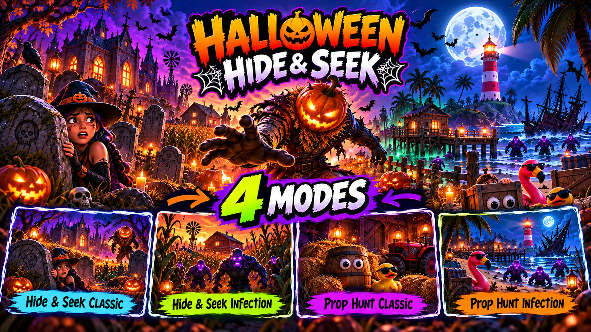 Halloween Hide & Seek: 4 Modes