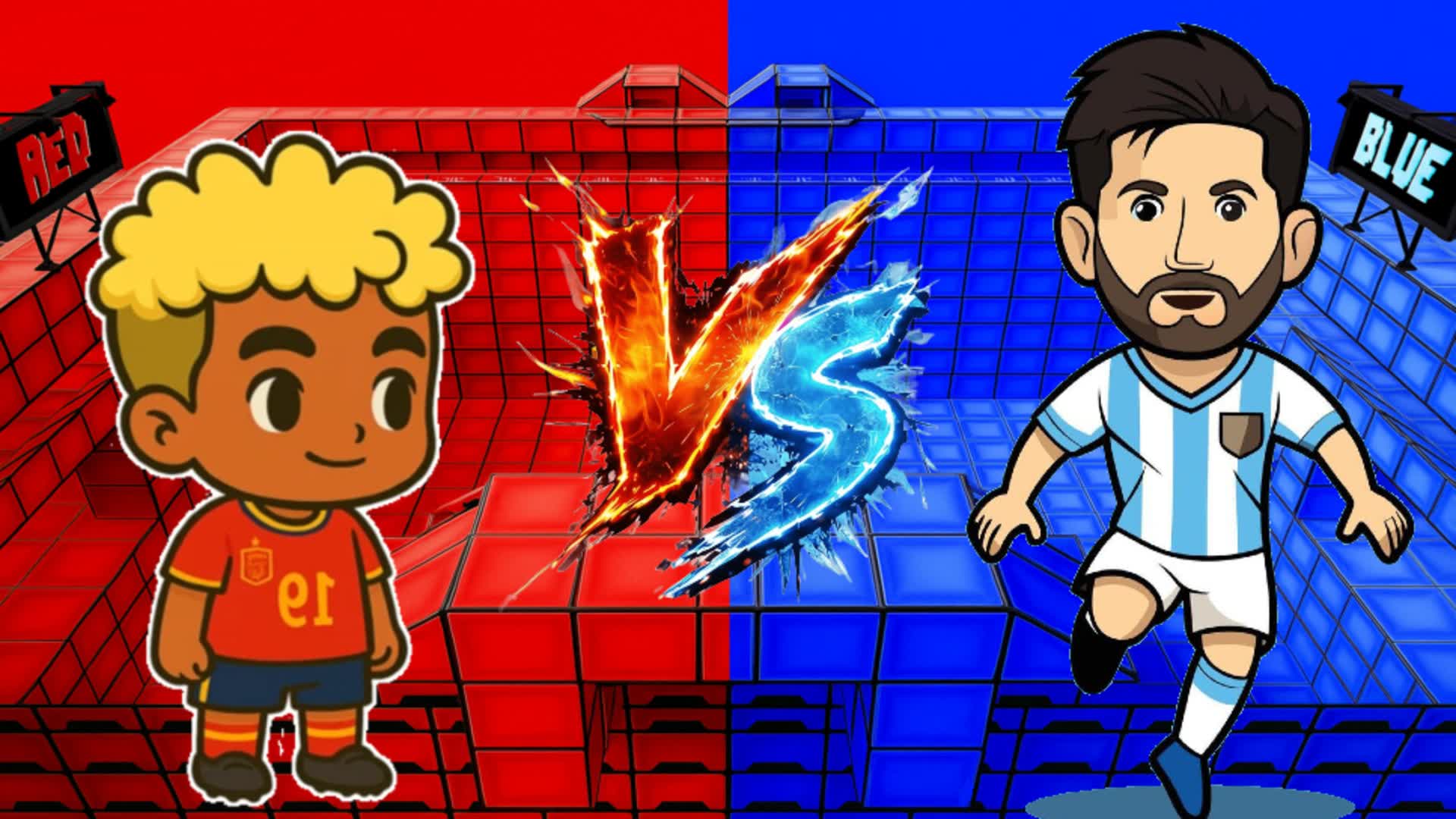 CRAZY RED VS BLUE 🔴🔵 football