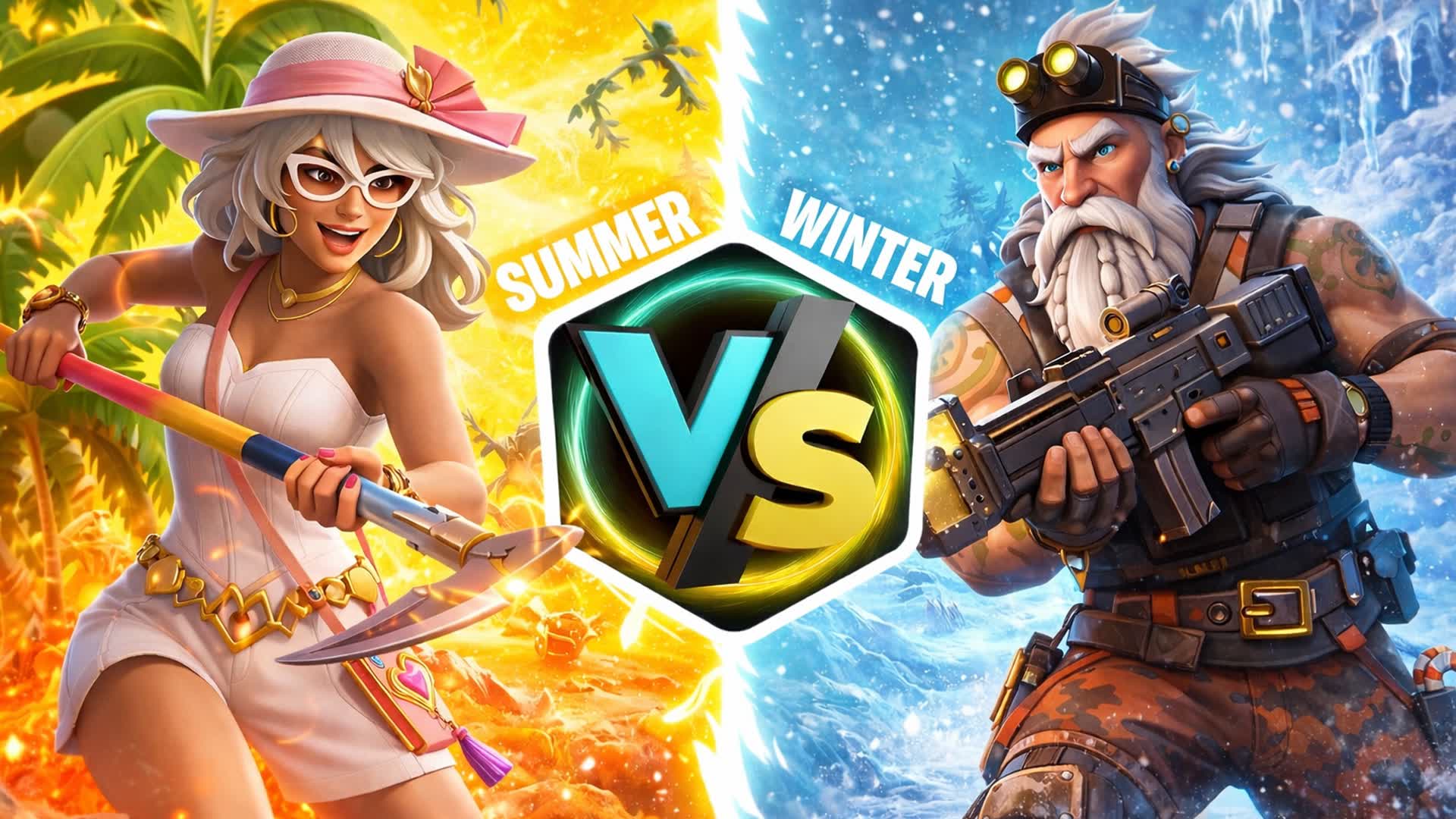 ☀️ SUMMER VS WINTER ❄️ BUILD FIGHT