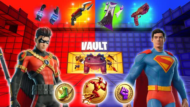 SUPERHERO RED VS BLUE 🔴🔵
