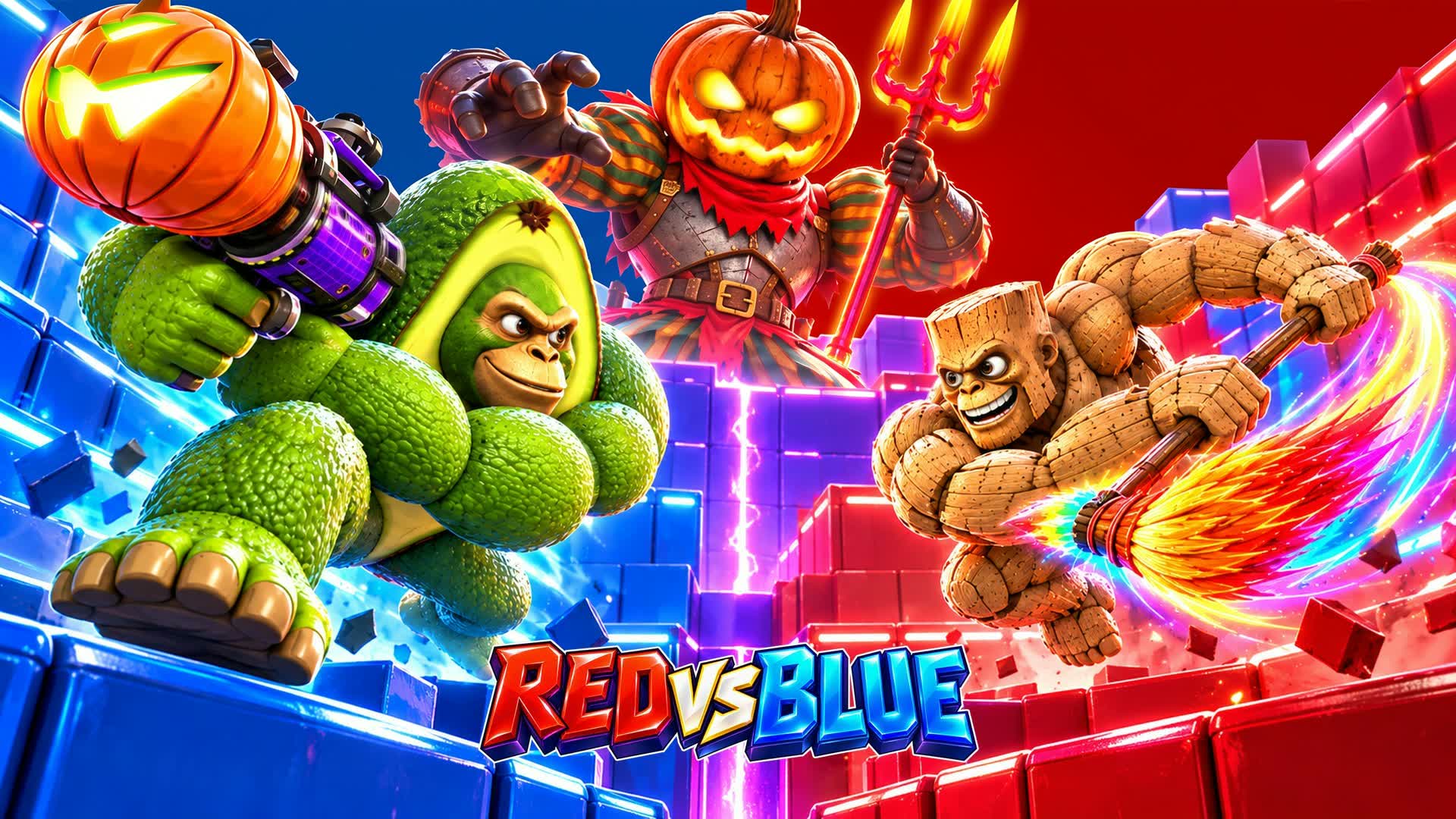 レッド vs ブルー🔴🔵[ブレインロット vs ハロウィーン🎃]