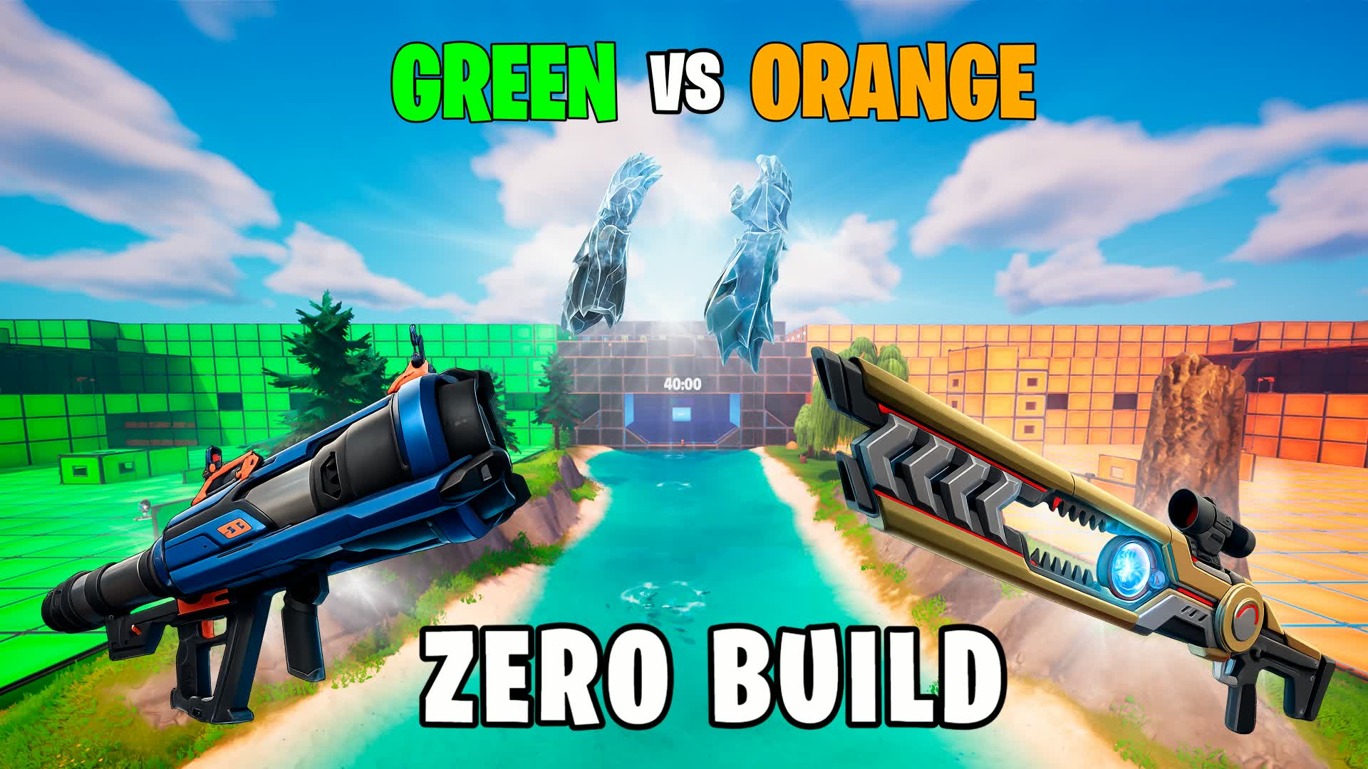 グリーン vs オレンジ 🍏🍊 RVB ゼロビルド