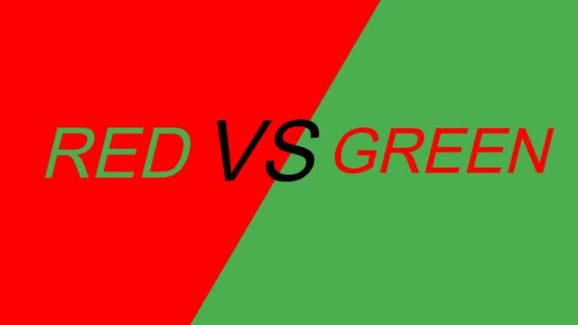 Red vs green
