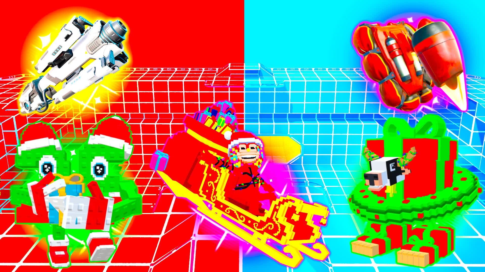 MEGA RED VS BLUE🔴🔵 [CUSTOM WEAPONS]