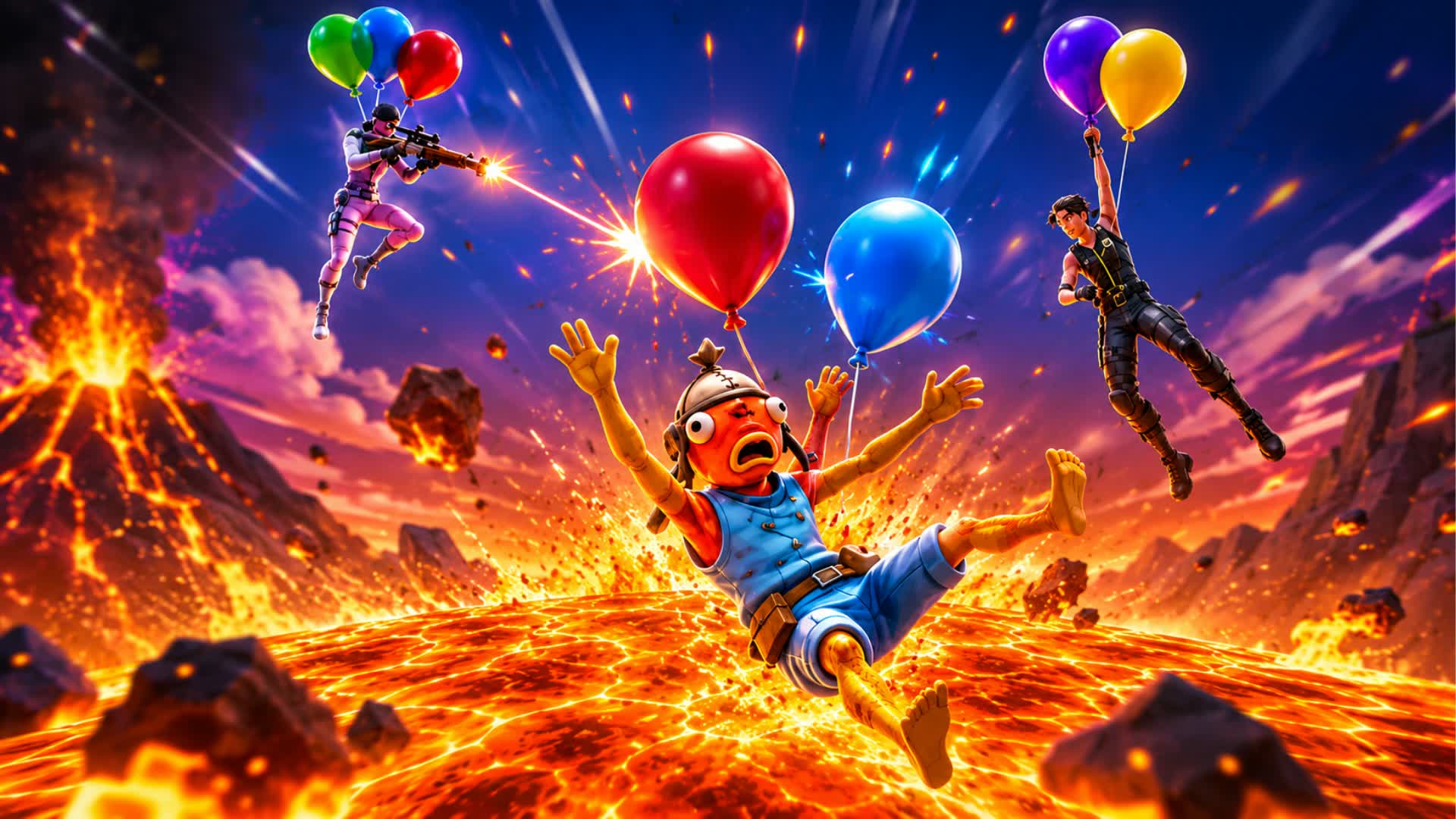Fly to escape the lava !